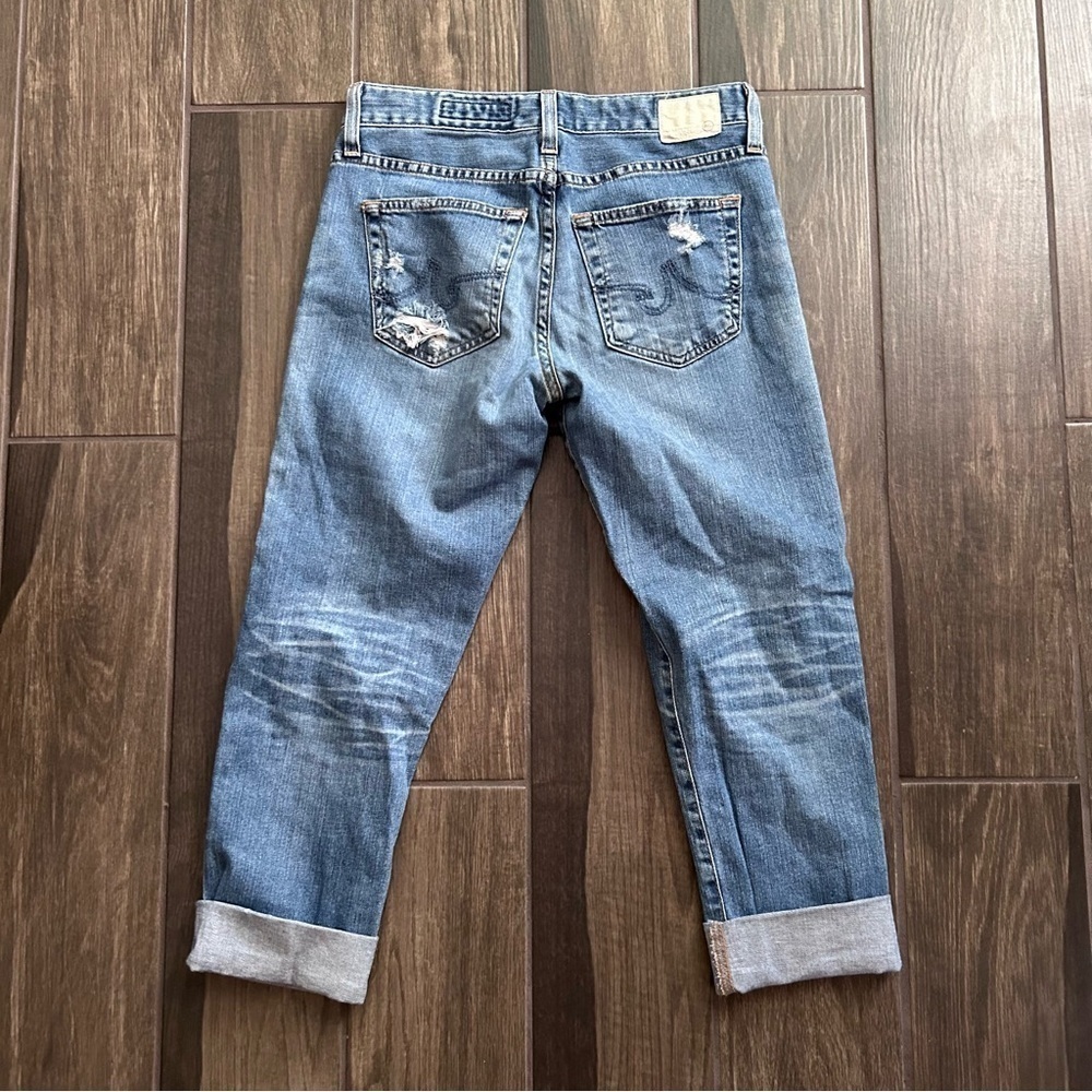 AG Adriano Goldschmied Ex Boyfriend Slouchy Slim Distressed Jeans 12 Yr Ara 25 - Picture 5 of 8
